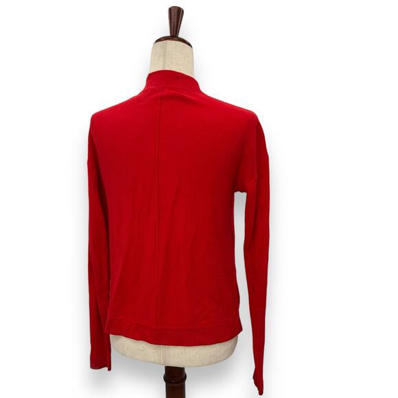 Comptoir Des Cotonniers Red Draped Cardigan Sweater Size 1 Small Anthropologie - Picture 5 of 12